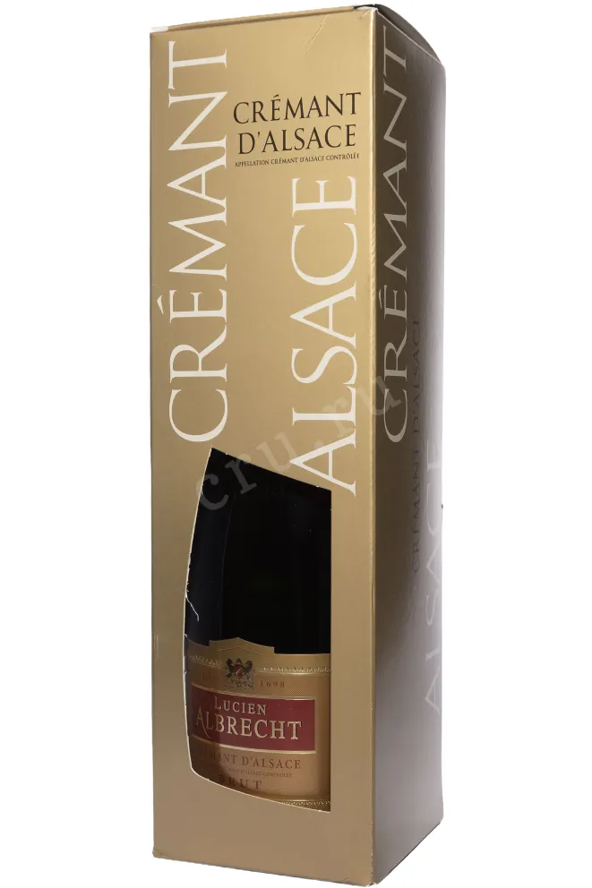 В подарочной коробке Lucien Albrecht Cremant d'Alsace Brut with gift box 2021 1.5 л