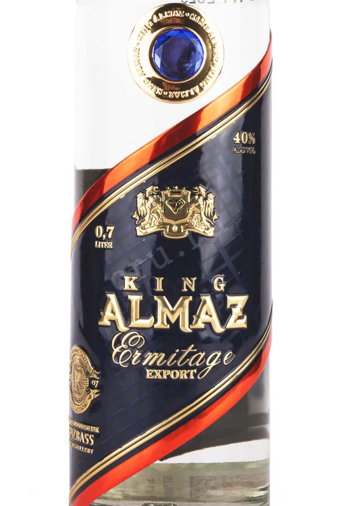 Этикетка King Almaz Ermitage in gift box 0.7 л