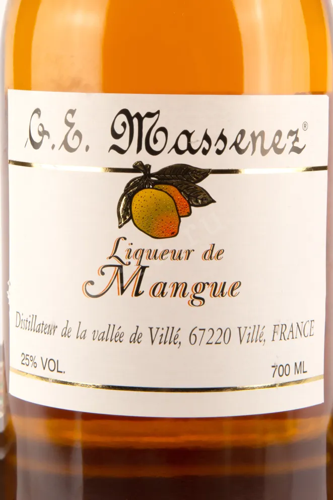 Этикетка ликёра Массене Манго 0,7