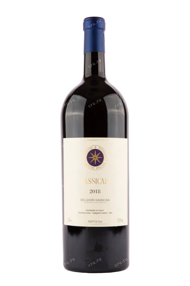 Вино Sassicaia 2018 3 л