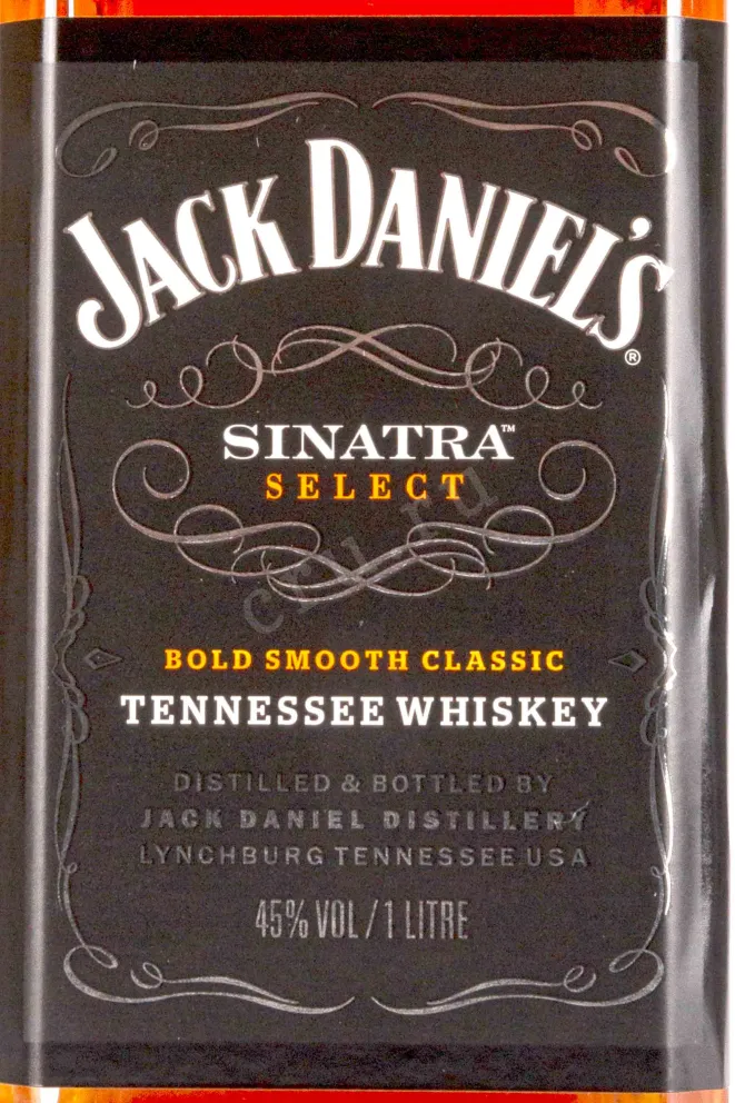 Этикетка Jack Daniels Sinatra Select gift box 1 л