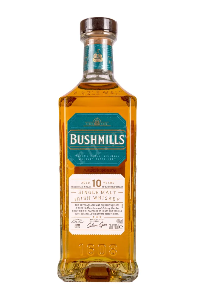 Бутылка Bushmills Single Malt 10 years with gift box 0.7 л