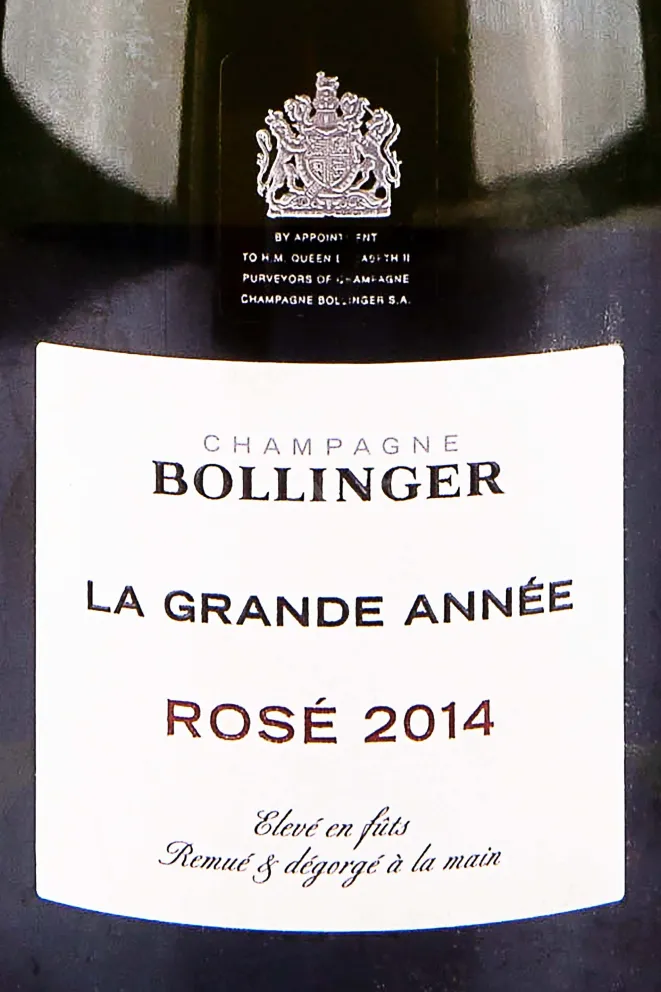 Этикетка Bollinger La Grande Annee Rose in wooden box 2014 0.75 л