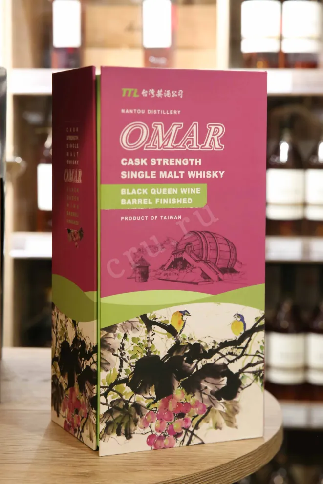 В магазине Крю Профи Omar Cask Strength Single Malt Black Queen Wine Barrel Finished in gift box 0.7 л