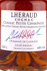 Этикетка Lheraud Petite Champagne wooden box 1990 0.2 л