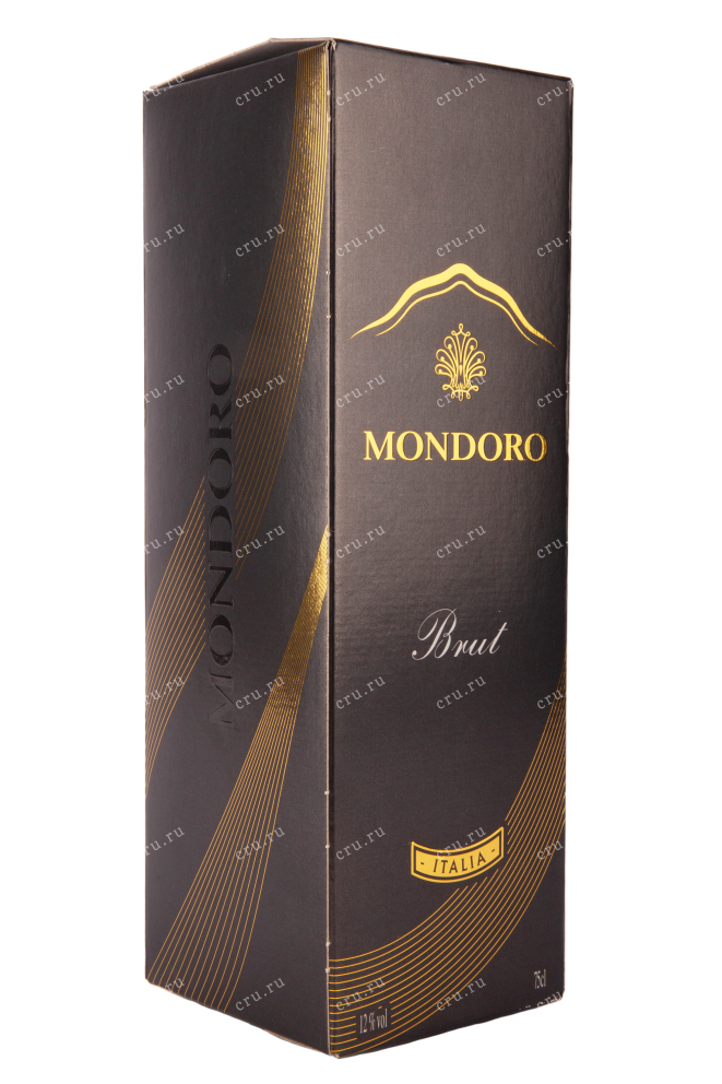 Подарочная упаковка игристого вина Мондоро Брют 2018 0.75