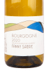Этикетка вина Fanny Sabre Bourgogne 2020 0.75 л