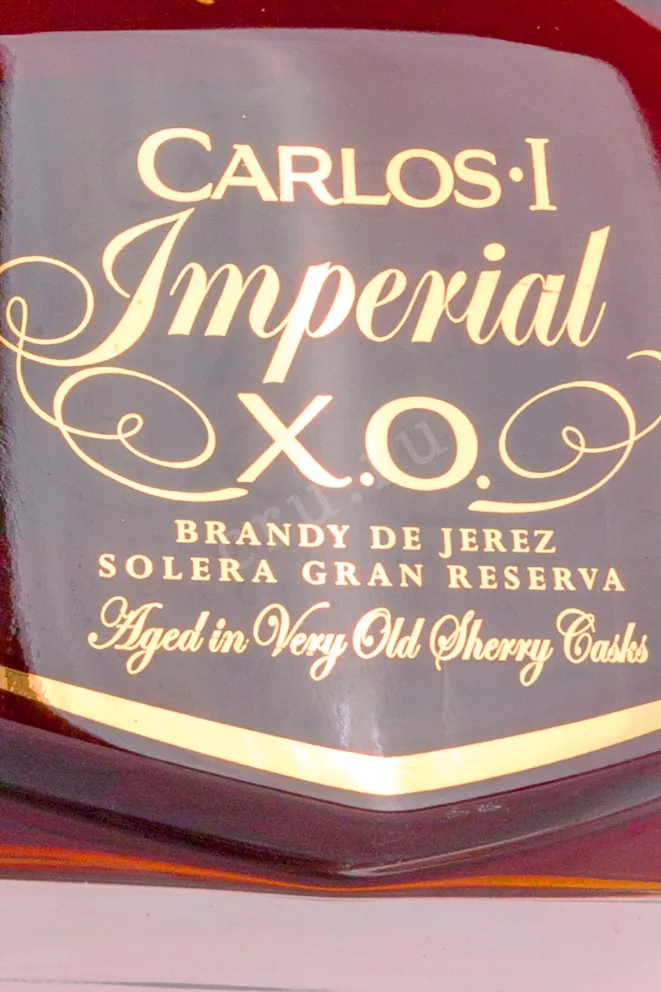 Этикетка Carlos I Imperial XO in gift box 0.7 л