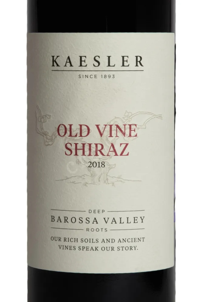 Этикетка Kaesler Old Vine Shiraz 2018 0.75 л