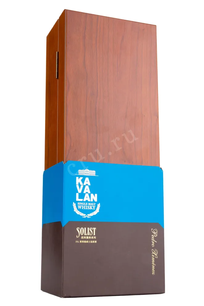 Подарочная коробка Kavalan Solist Pedro Ximenez Single Cask Strength wooden box 0.75 л