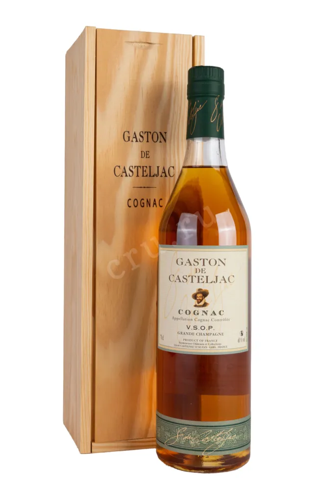 Коньяк Gaston de Casteljac VSOP wooden box  0.7 л