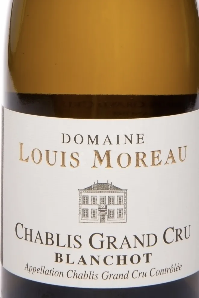 Этикетка Domaine Louis Moreau Chablis Grand Cru Blanchot AOC 2021 0.75 л