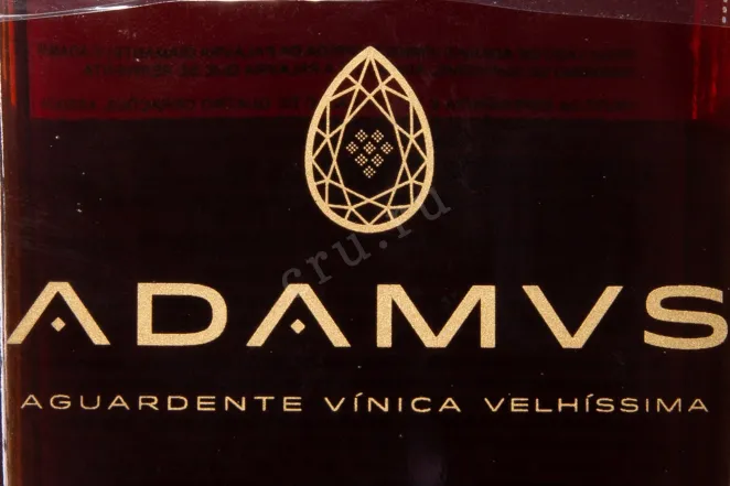 Этикетка Adamus Aguardente Vinica 20 years old in gift box 2000 0.7 л