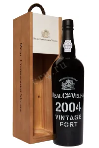 Портвейн Real Companhia Velha Vintage Port in wooden box 2004 0.75 л