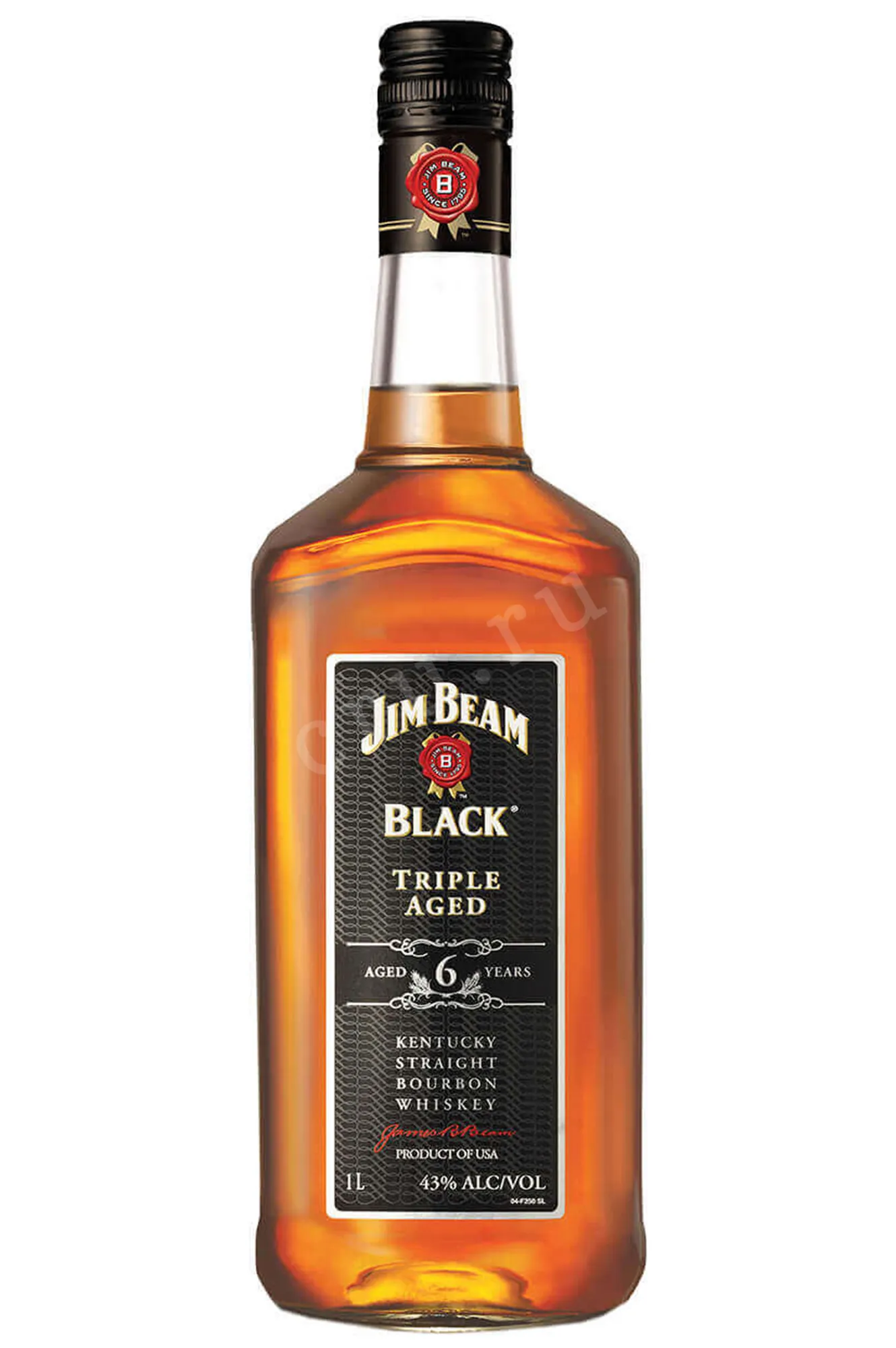 Фото — Виски Jim Beam Black 6 years  1 л