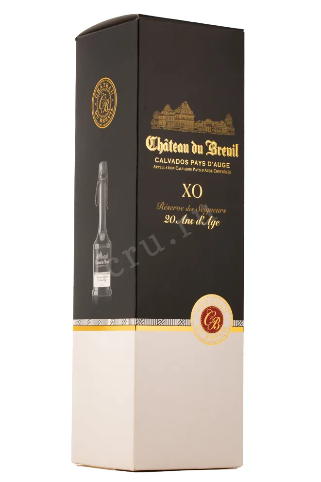 Подарочная коробка кальвадоса Шато дю Брей 20 лет 0.7