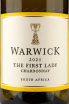 Этикетка Warwick First Lady Chardonnay 2021 0.75 л