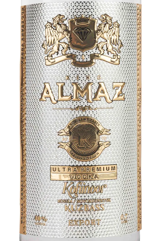 Этикетка King Almaz Kohinoor in gift box 0.7 л