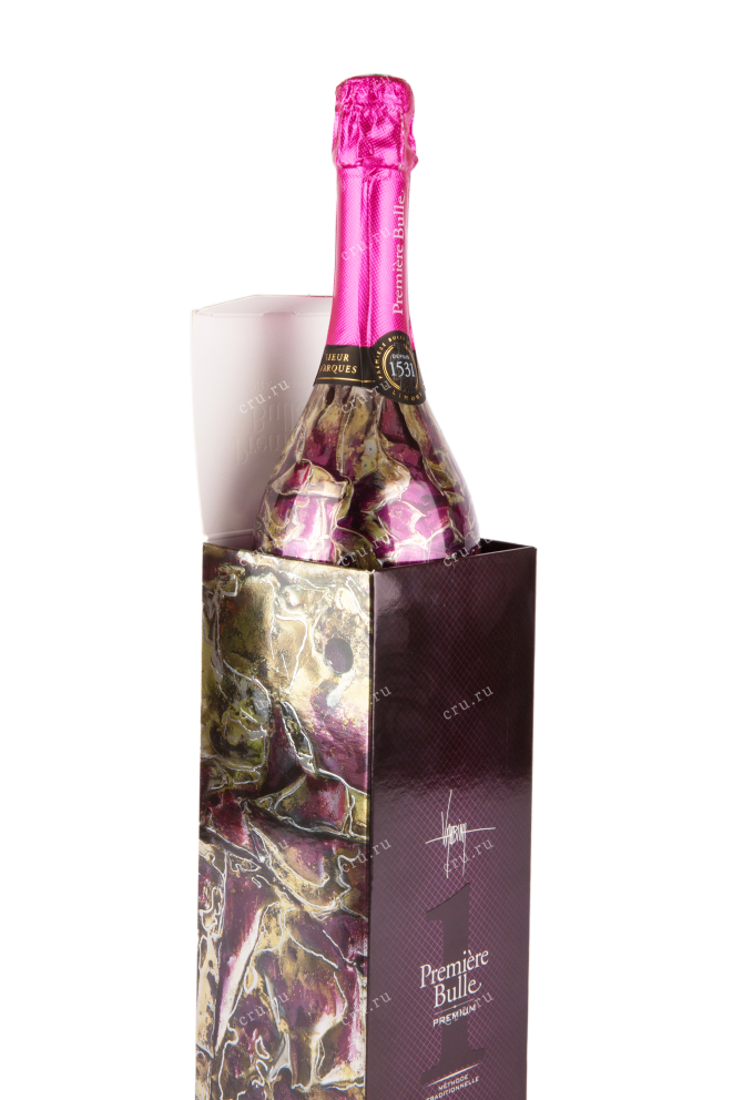 Подарочная коробка игристого вина Cremant de Limoux Premiere Bulle Premium Brut gift box 0.75 л