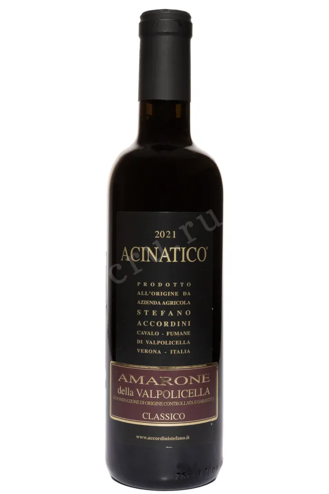 Вино Acinatico Amarone della Valpolicella Classico 2021 0.375 л