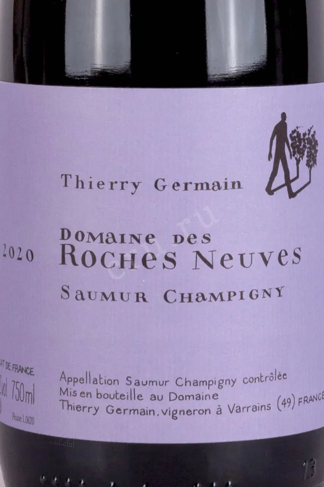 Этикетка Thierry Germain Domaine des Roches Neuves Les Roches 2020 0.75 л