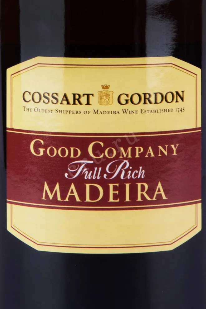 Этикетка мадеры Коссарт Гордон Гуд Компани 2017 0.75