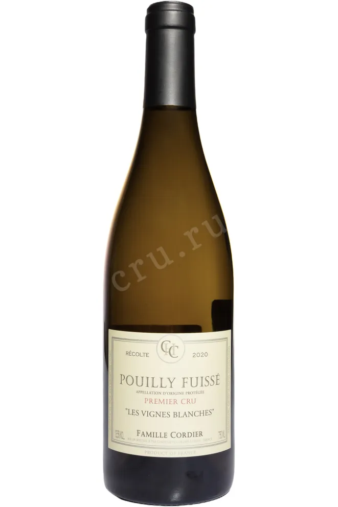 Вино Famille Cordier Les Vignes Blanches Pouilly Fuisse Premier Cru AOC 2020 0.75 л