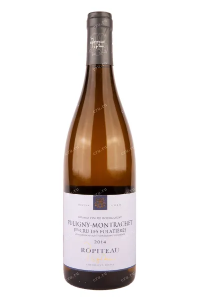 Вино Ropiteau Puligny-Montrachet Les Folatieres 1er Cru 2014 0.75 л