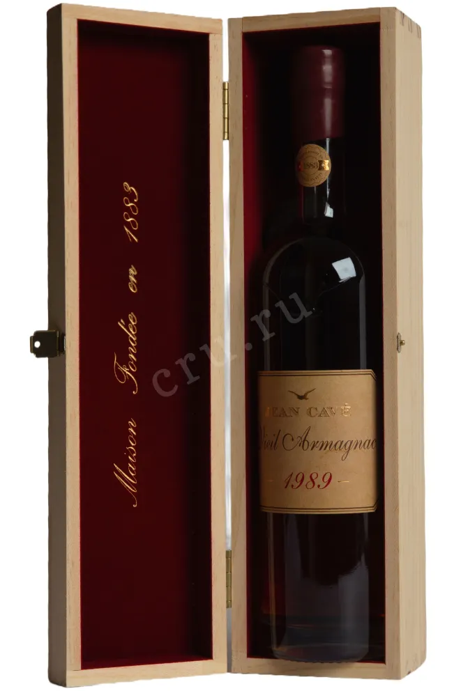 В деревянной коробке Jean Cave Vieil Armagnac 1989 AOC wooden box 1989 0.7 л