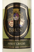 Этикетка вина Bruni Grecanico Pinot Grigio 0.75 л