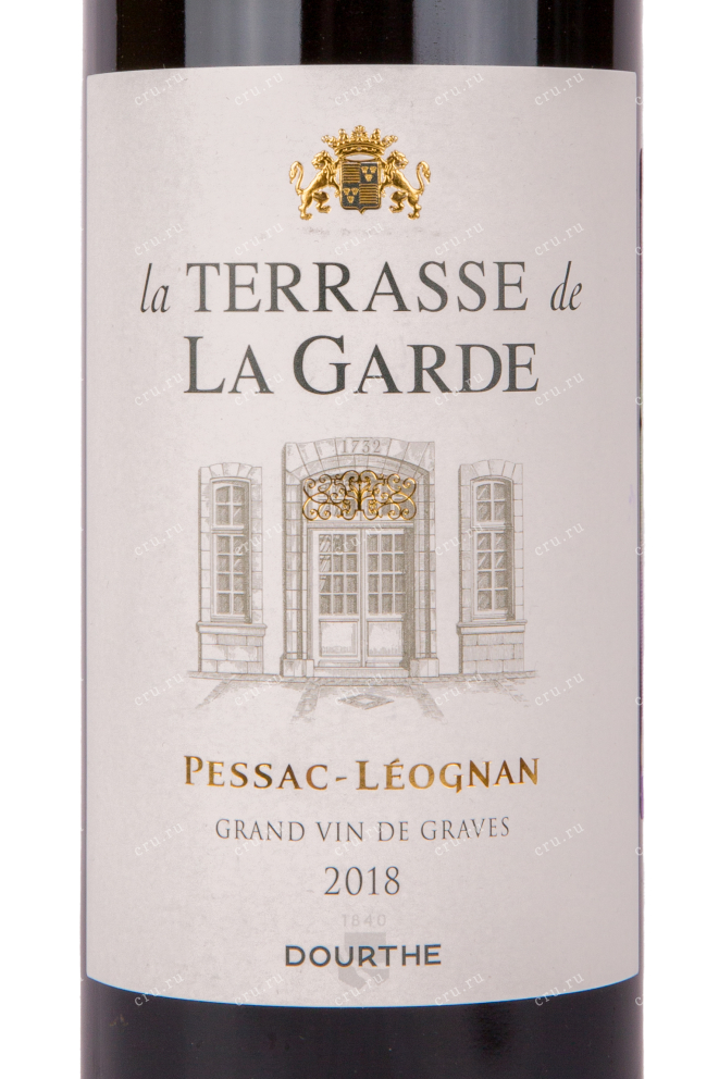 Этикетка вина La Terrasse de La Garde Pessac-Leognan AOC 0.75 л