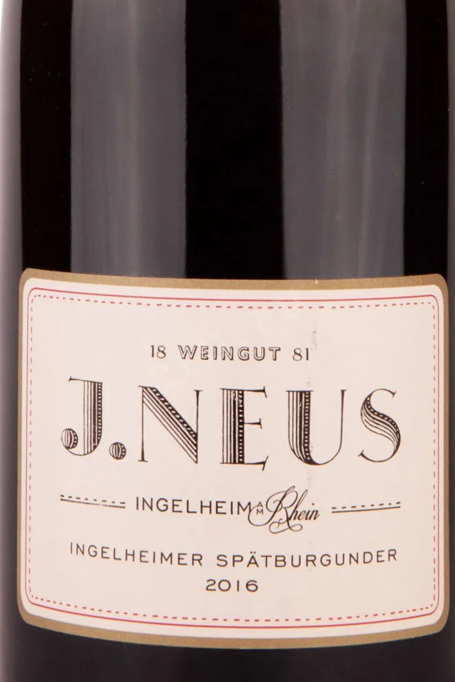 Этикетка J.Neus Ingelheimer Spatburgunder 2016 1.5 л