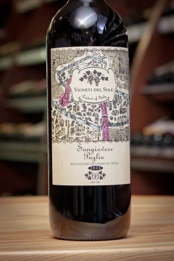 В магазине Крю Профи Vigneti Del Sole Sangiovese Puglia IGT 2024 0.75 л