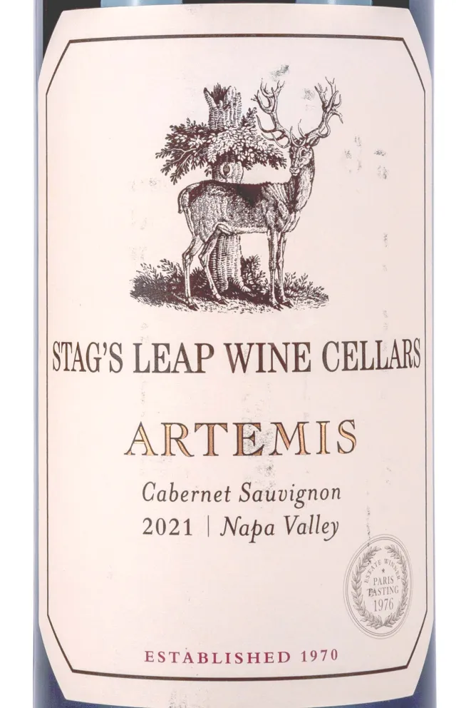 Этикетка Stags Leap Cellars Artemis Cabernet Sauvignon 2021 0.75 л