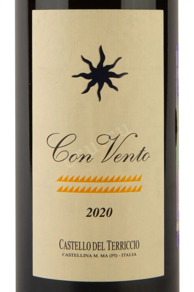 Этикетка Con Vento Castello del Terricio 0.75 л