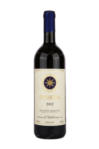 Вино Sassicaia Bolgheri Sassicaia red dry 2012 0.75 л