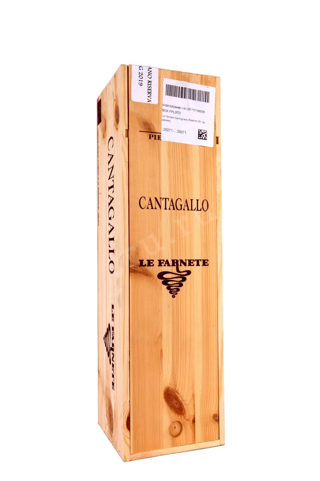 Вино Le Farnete Carmignano Riserva in wooden box 2019 3 л
