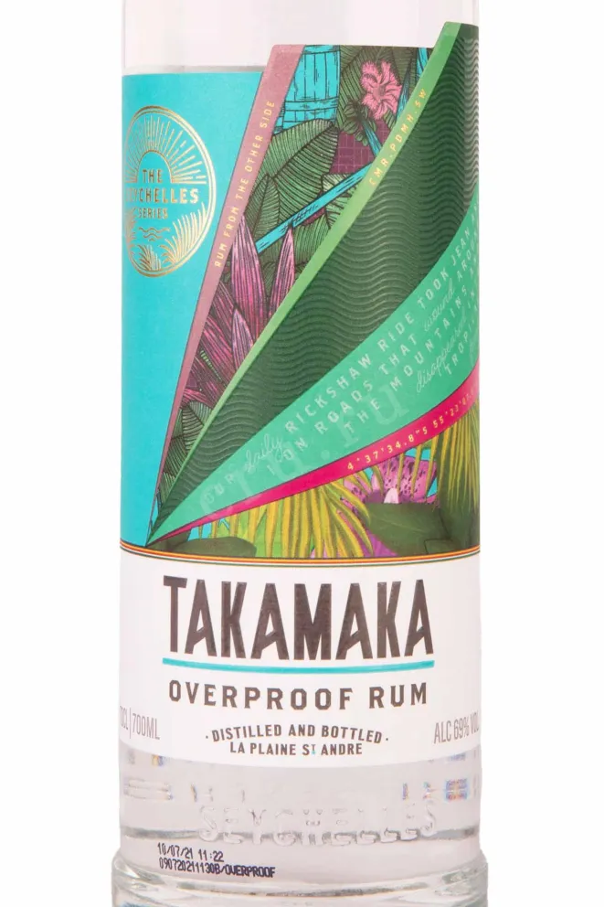 Этикетка 69 Overproof Takamaka 0.7 л