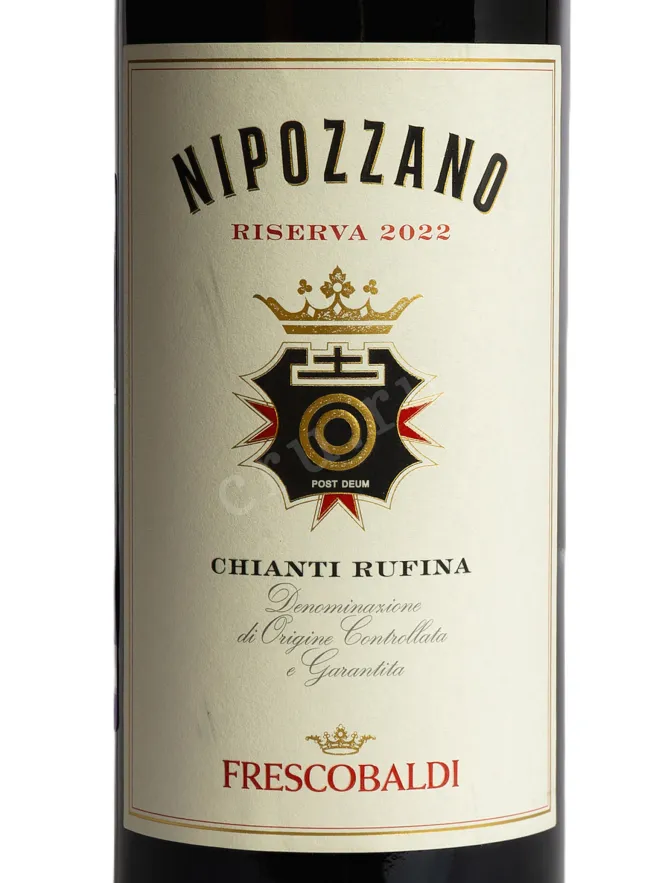 Этикетка Frescobaldi Nipozzano Chianti Rufina Riserva 2022 0.75 л