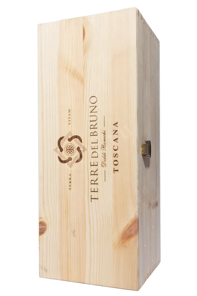 Деревянная коробка Terre del Bruno Chianti Riserva Poggio ai Falchi in wooden box 2021 3 л