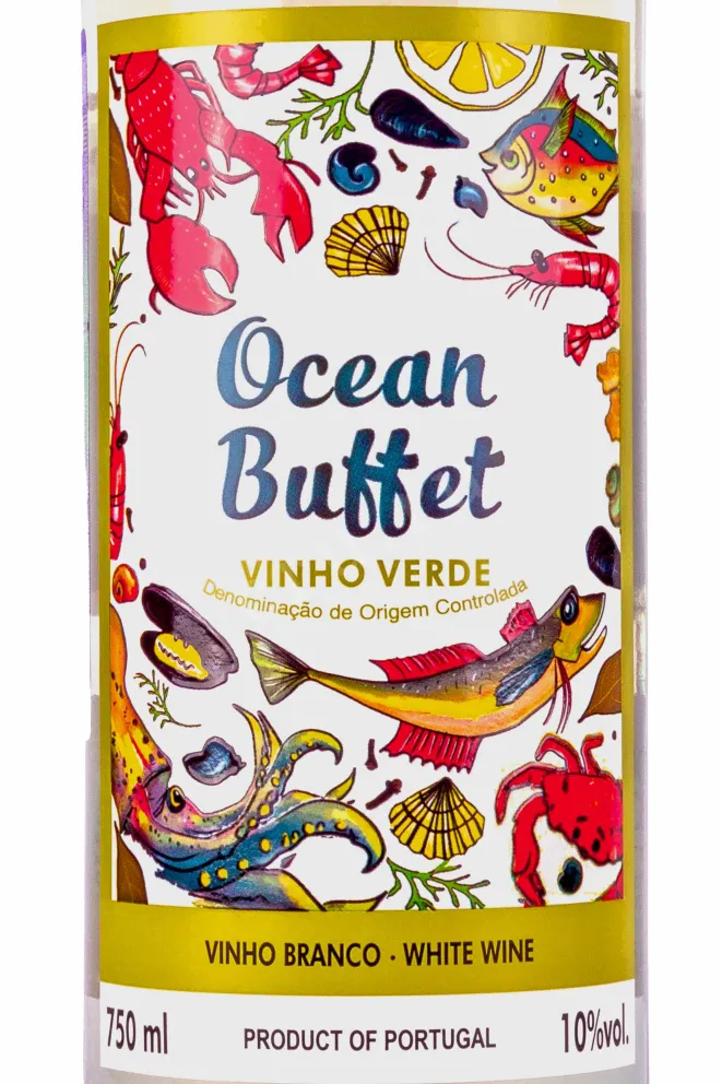 Этикетка Ocean Buffet Vinho Verde Branko 2023 0.75 л