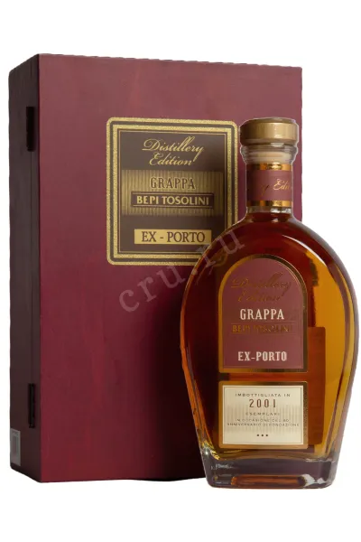 Граппа Bepi Tosolini Ex-Porto in wooden box 2021 0.7 л