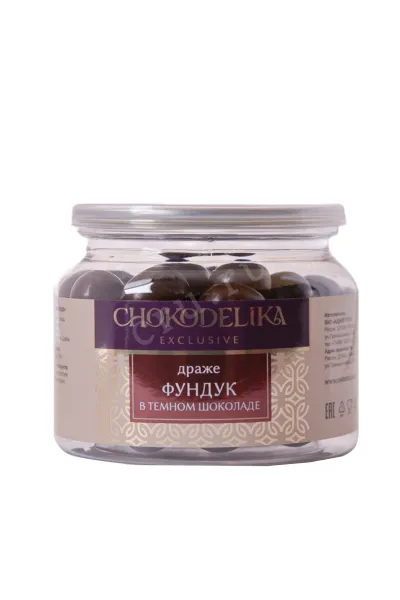 Конфеты Чокоделика драже Фундук в тёмном шоколаде 120 г