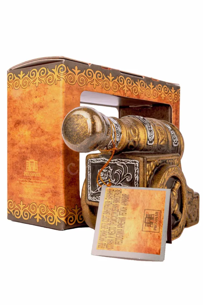 Коньяк Поршян Пушка 7 лет в подарочной упаковке  0.33 л