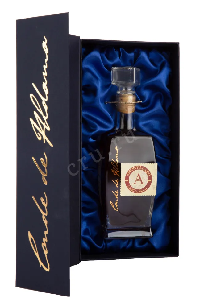 В подарочной коробке Conde de Aldama Amontillado 80 years 0.5 л