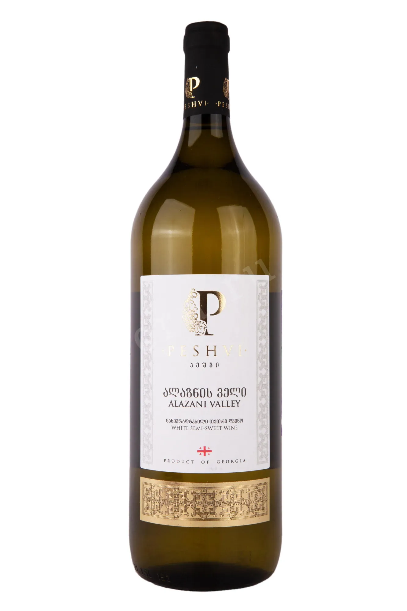 Фото — Вино Peshvi Alazani Valley White 2019 1.5 л