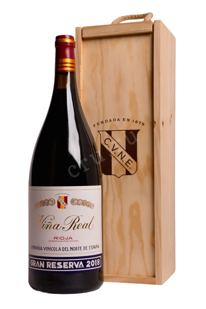 Вино Vina Real Gran Reserva in wooden box 2018 1.5 л