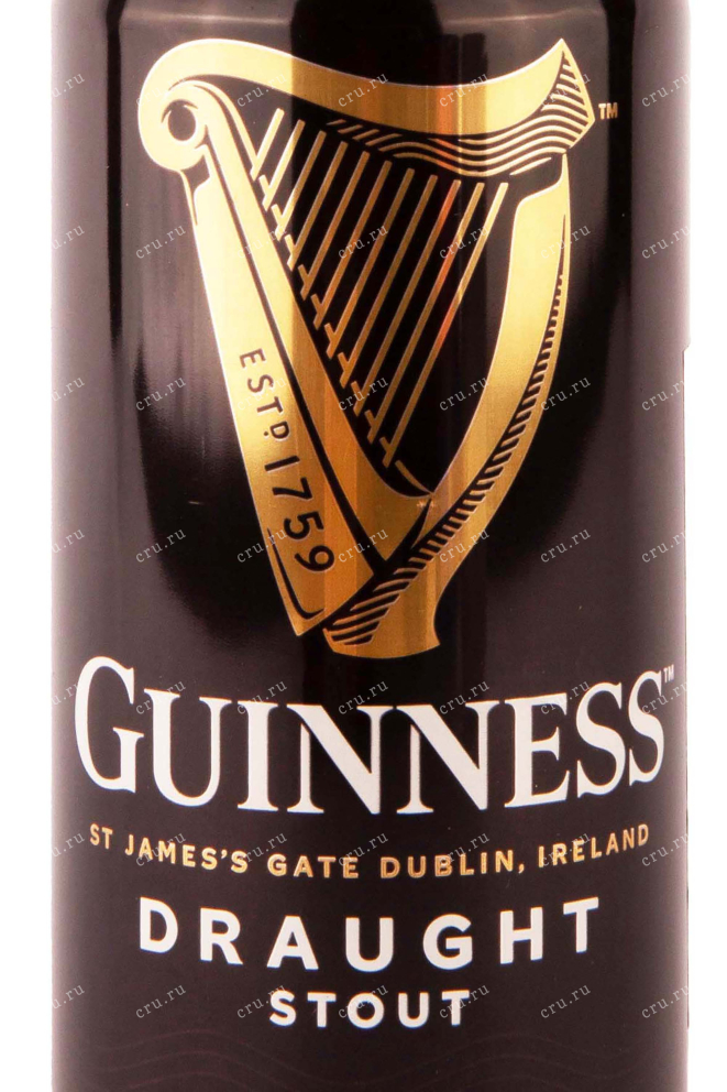 Этикетка Guinness Draught 0.44 л