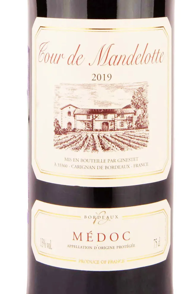 Этикетка Tour de Mandelotte Medoc 2019 0.75 л