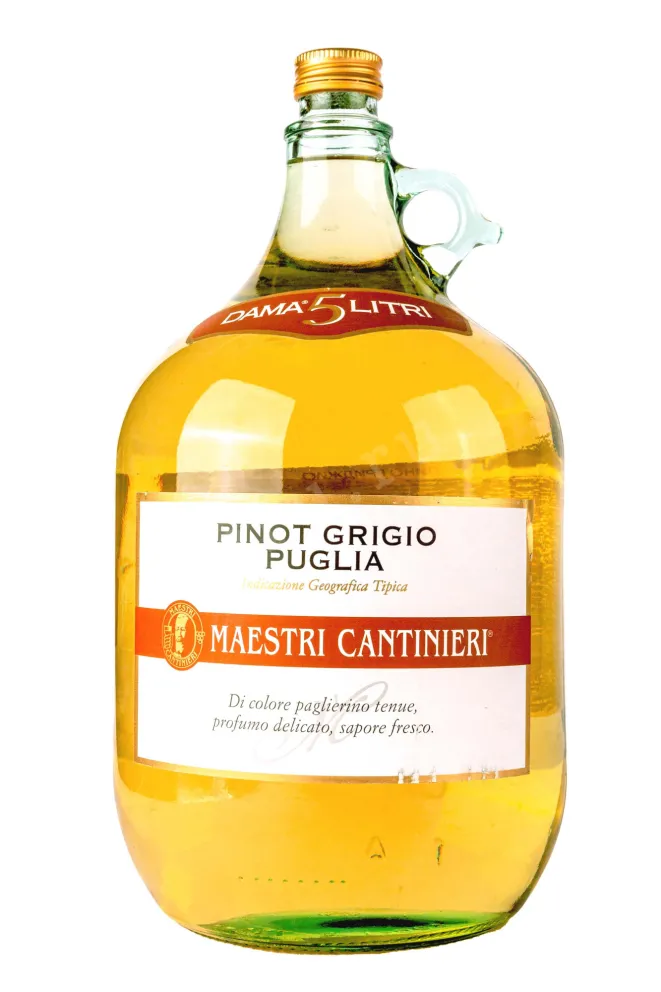 Вино Pinot Grigio Trade Mark Maestri Cantinieri Puglia 2023 5 л